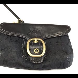 Coach black wristlet